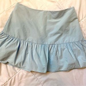 Amanda Uprichard baby blue skirt Sz M Amanda Uprichard Skort with ruffle edge